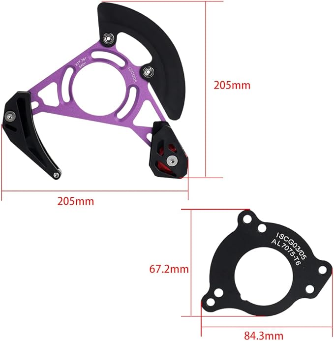 BESNIN Chain Guide ISCG-05 Mountain Bike Chain Guide Bike MTB Chain Guide for 1x System Black or Purple