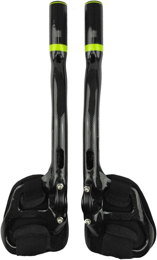 PLATT Carbon TT Handlebar Bicycle Aero Bars Tri Bars Cycling Rest Handlebar for Mountain Bike and Road Bike 31.8mm (Gloss Green)