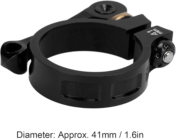Bike Seat Clamp, Quick Release Lightweight CNC Aluminum Alloy Seatpost Collar 41mm for Folding Bikes Commuters Travelers Urban Riders