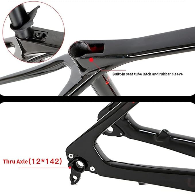 27.5er 29er Bike Frame Carbon Fiber Hardtail Mountain Bike Frame 15''/17''/19'' XC Disc Brake Frame Thru Axle Internal Routing(27.5 * 19'')