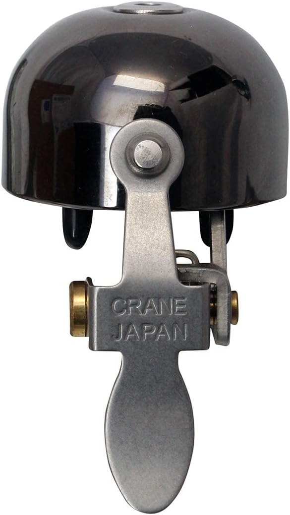 Crane Bike Bell E-Ne Bicycle Bell, Made in Japan for Road Bikes or Mountain Bikes, Fits All Handle Bar Sizes & Types
