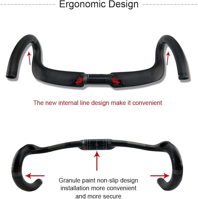 carbon handlebars road bike handlebar for road bike Carbon Fiber Drop handle bar 31.8mm*400mm UD Matte Road Bicycle Drop Bars Grey