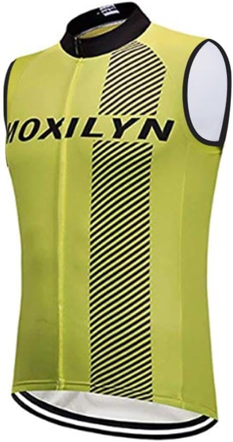 MOXILYN Men's Cycling Jersey Sleeveless Vests Bike Tank Quick Dry Bicycle Shirts Breathable Riding Clothing Top