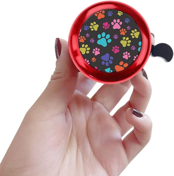 WIRESTER Red Aluminum Round Bike Bell, Classic Ring Bicycle Bell, Bike Accessories Bell Ring for Adults Kids Girls Boys