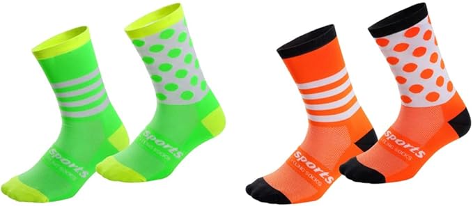 Cycling Socks Pro Mens Womens Riding Socks Bicycle Bike Sport Ankle Athletic Socks XC MTB BMX Black Pink Blue Green Orange