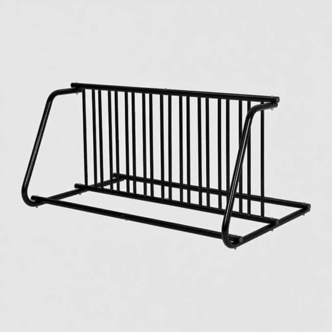 10-Bike Commercial Floor Rack, Heavy Duty Powder-Coated Steel Grid Organizer, Freestanding Double-Sided Storage for Garages/Storefronts/Schools