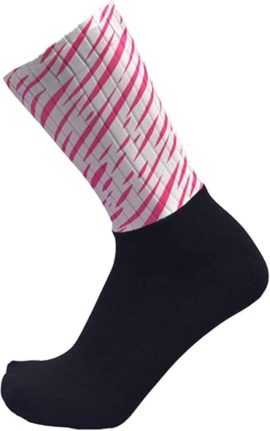Aero Socks Cycling Aero Socks For Men Anti-Slip Silicone Aero White Line Cycling Sports Running Socks 6-11