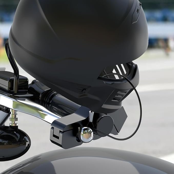 Helmet & Motorcycle Lock Combo - Brake Lock Anti-Theft for Mopeds, Motorbikes, ATVs, Dirt Bikes & Street Bikes