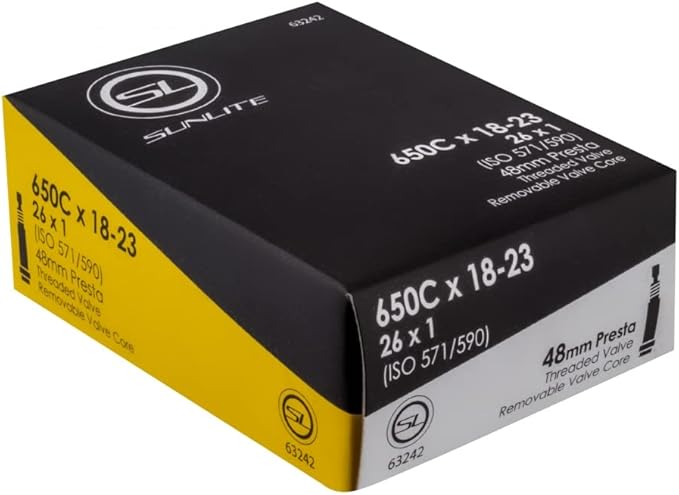 Sunlite Standard Presta Valve Bicycle Tubes