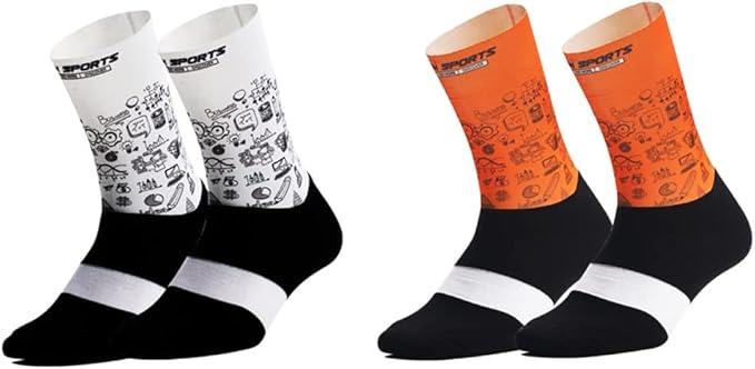 Cycling Socks Pro Mens Womens Riding Socks Bicycle Bike Sport Ankle Athletic Socks XC MTB BMX White Yellow Blue Green Red