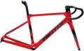 700c Road Bike Carbon Frameset Disc Brake Racing Frame 45/48/51/54CM BB86 Thru Axle 100/142mm Internal Routing(Red,51CM)