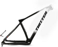 Carbon Fiber Bike Frame 27.5er 29er XC Hardtail Mountain Bike Frame 15''/17''/19'' Disc Brake Frame Thru Axle 148mm Universal 142mm(Silver,27.5 * 17'')