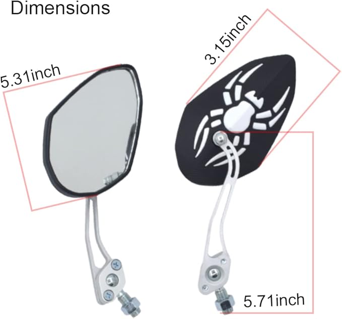 Bike Mirrors Handlebar Rearview Mirror, Adjustable Handlebar End Mount Bicycle Side Mirror, Safe Cycling Mirrors for Road Bike, Rotatable Bar End Bike Mirror