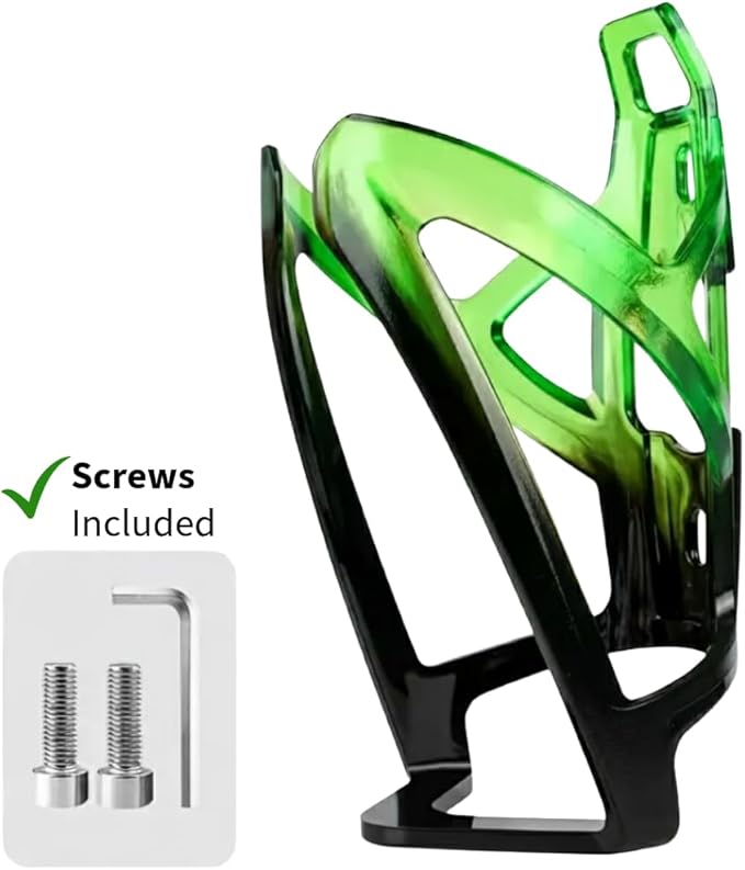 Bike Bell and Water Bottle Holder Set, Green Bicycle Accessories with Cool T-Rex Design, Decorative Handlebar Mount (Green)