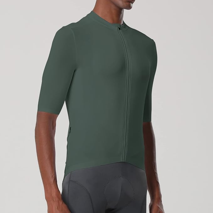 YKYWBIKE Cycling Jersey Men Aero Race Fit, Road Bike Jersey Short Sleeved Moisture Wicking, Breathable,Zip Pocket,UPF50＋