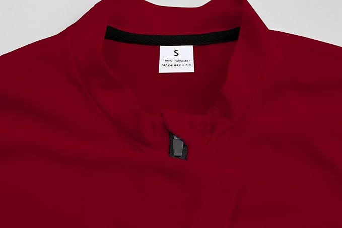Men's Cycling Jersey Short Sleeves Bike Jersey 1/3 Zipper Solid Color Club Fit, Biking Cycling Shirt Zipper Pocket