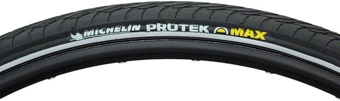 Michelin Protek Max BR Bicycle Tires – Versatile, Puncture-Resistant, Urban & Trail Ride Tires with Reflective Strip, City Rubber Casing, Non-Tubeless, Multiple Sizes
