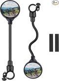 2 Pack Bike Mirror,Adjustable Rotatable Rear View Glass Convex Mirror Bicycle Mirrors,Handlebar Rear View Mirrors for Mountain Road Bike Bicycle Electric Motorcycle