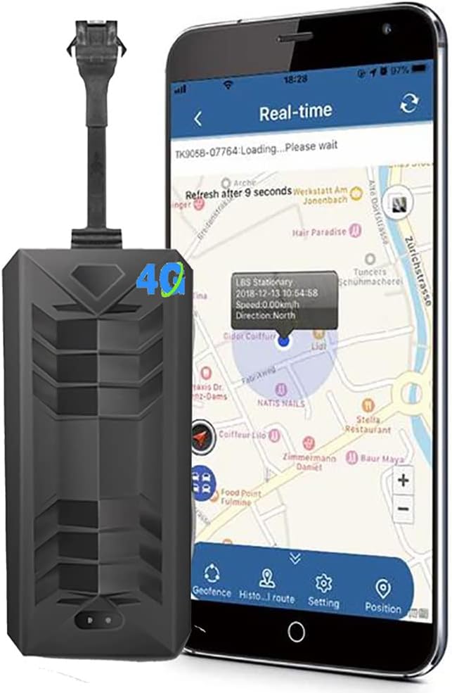 GPS Tracker for Car Truck Vehicles GPS Tracker Real time Mini Wired GPS Tracker for Motorcycle, Boats, Machinery, Assets, with Anti-Theft Alarm, Super Cheap $5 Monthly Fee - 4G TK806