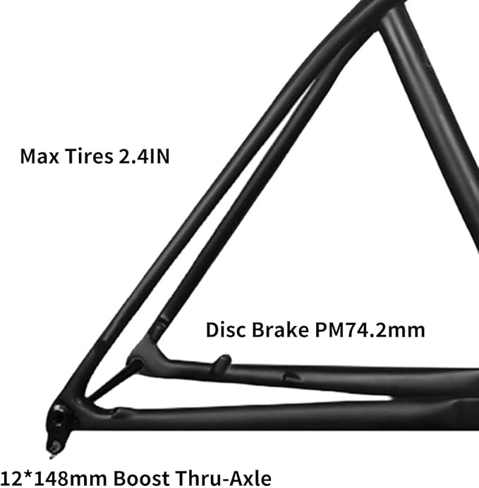 15.7" 16.9" 18.5" Ultralight Carbon Fibre Disc Brake Frame 29er Mountain Bike Boost Frame 12 * 148mm Thru-Axle XC Cyclocross Bikes Rigid Frame BSA BB73mm(29 * 15.7")