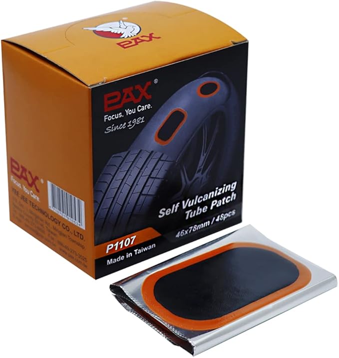 PAX 48 Pcs 46x78mm (1.8"x3.1") Oval Inner Tube Patches, Heavy Duty Rubber Puncture Repair Kit for Car, SUV, Truck, Motorcycle, ATV, Lawn Mower & Inflatables - Works with Rubber Cement
