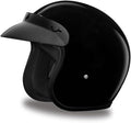Daytona Helmets Retro 3/4 Open Face Motorcycle Helmet - Vintage Style, DOT Approved Helmet for Men & Women, Lightweight, Adjustable Fit, Removable Visor - Bike, Moped, Chopper, Scooter Helmet