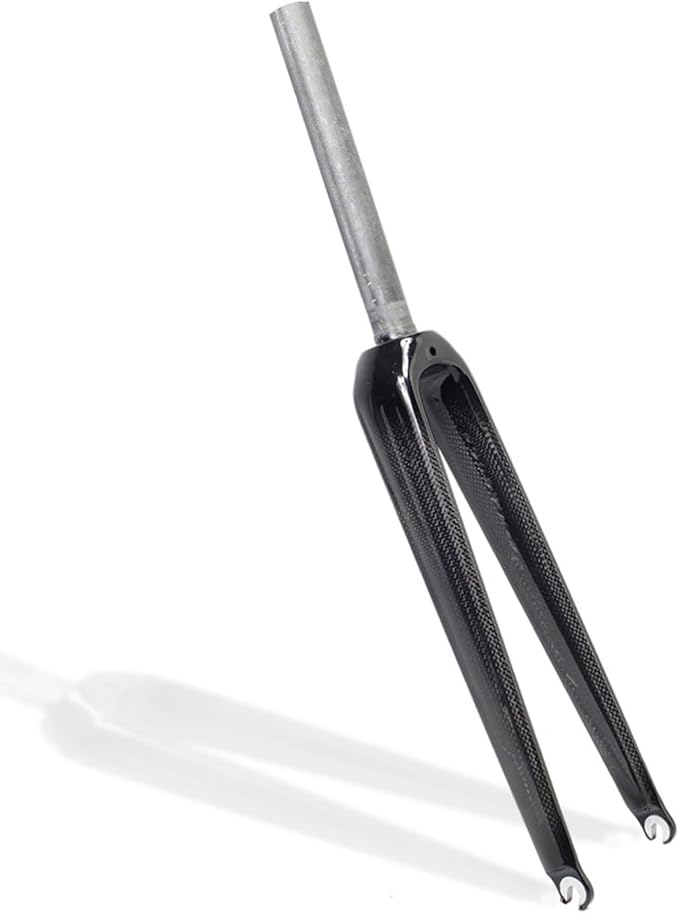 650C/700C Carbon Fiber Road Bike Rigid Fork 1-1/8" Straight Tube Rim Brake Quick Release 100mm Light Bike Front Fork