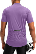 Bikewa Men's Cycling Jersey Moisture Wicking Short Sleeve UPF Half Zip Bike Road Riding Biking Shirts for Men Zipper Pockets