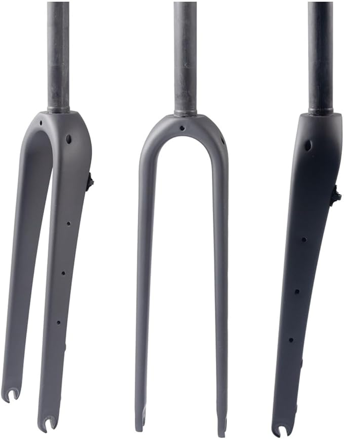 700C Carbon Fiber Rigid Fork Gravel Road Bikes Fork Disc Brake Front Fork 1-1/8" Straight/Tapered Tube QR 9 * 100mm Bike Front Forks