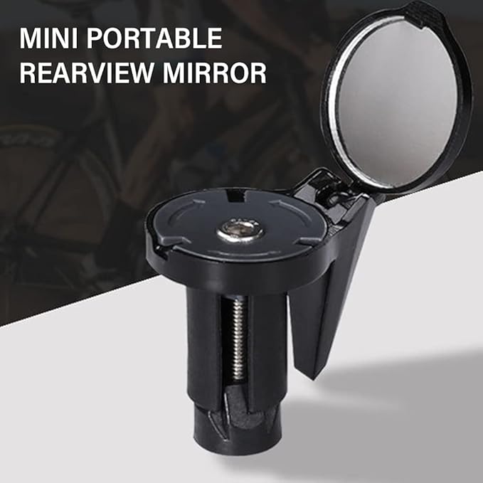 Bike Mirror, 2 pack Folding Bike Rear View Handlebar Mirror, Rotatable Bicycle Mirror for Mountain Road Bikes, 360-degree Rotation, 1.18 x 1.77inch