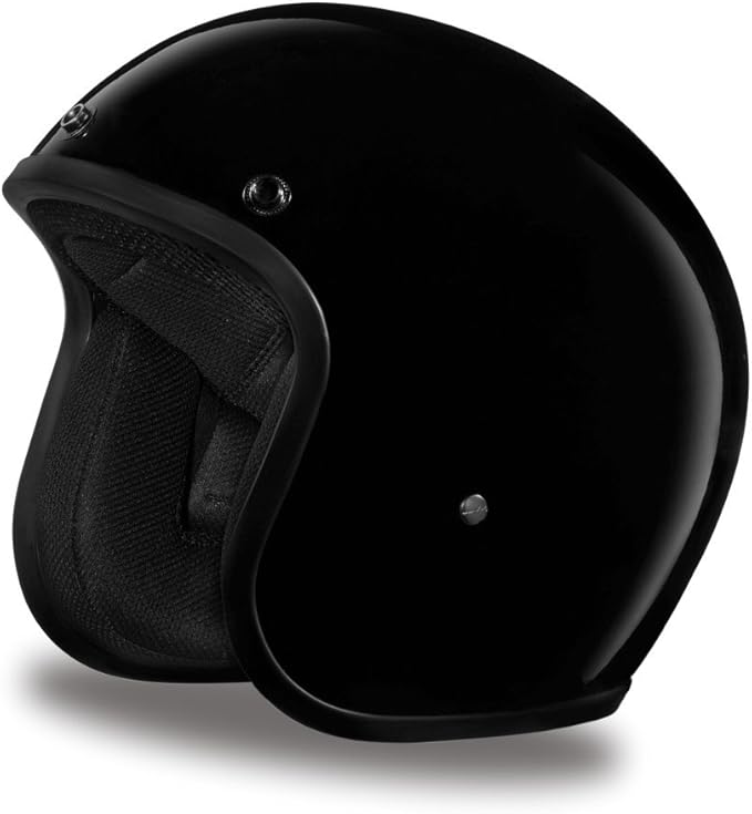 Daytona Helmets Retro 3/4 Open Face Motorcycle Helmet - Vintage Style, DOT Approved Helmet for Men & Women, Lightweight, Adjustable Fit, Removable Visor - Bike, Moped, Chopper, Scooter Helmet