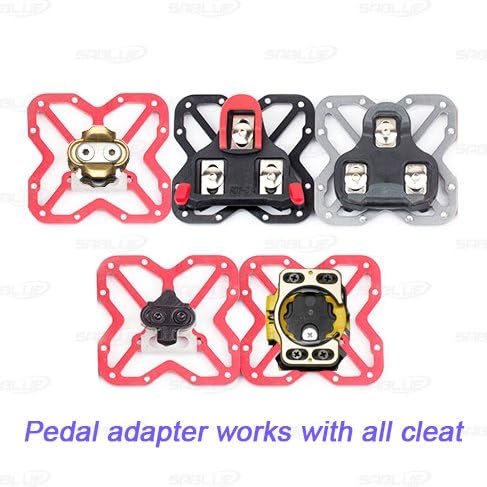 SABLUE Universal Clipless to Platform Adapters Cleats Pedal for SPD Shimano Speedplay Bike Cycle (L-Black)