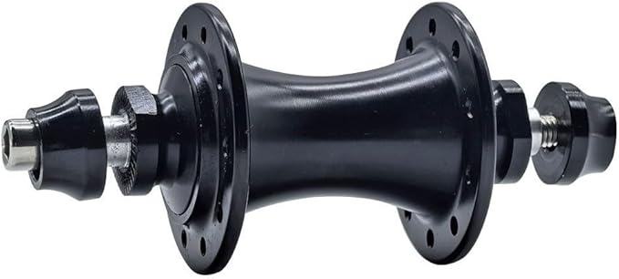 20 Hole Bike Front Hub Aluminum Alloy 74Mm O.L.D Fit For Brompton For Dahon Folding Bicycle 2 Sealed Bearings Black, 2Mm Spoke Quick Release Hub