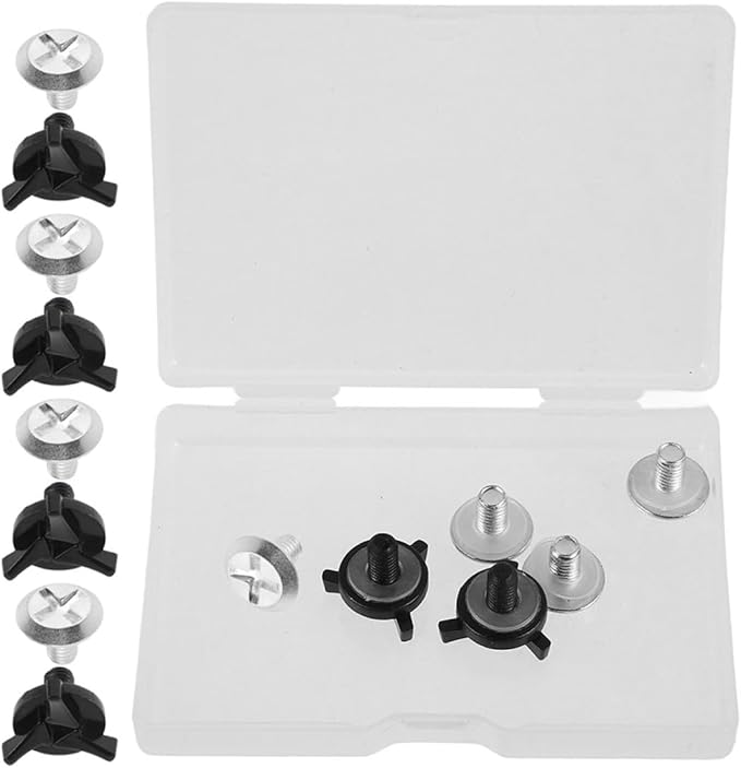 -road Helmet Screws Set 14pcs Black Plastic Silver Metal Replacement Screws for Motorcycle Dirt Bike and Bicycle Helmets Visor Accessories Compatible and Visor Adjustment