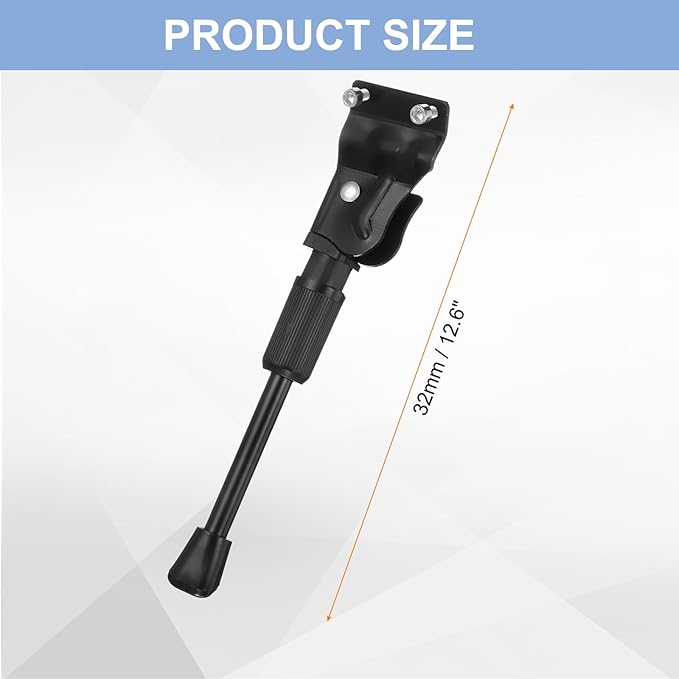 HARFINGTON Back Bike Kickstand Carbon Steel Adjustment Bicycle Single-Side Kick Stand Rear Mount Bikes Support Racks for 22-28 Inch Wheel, Black