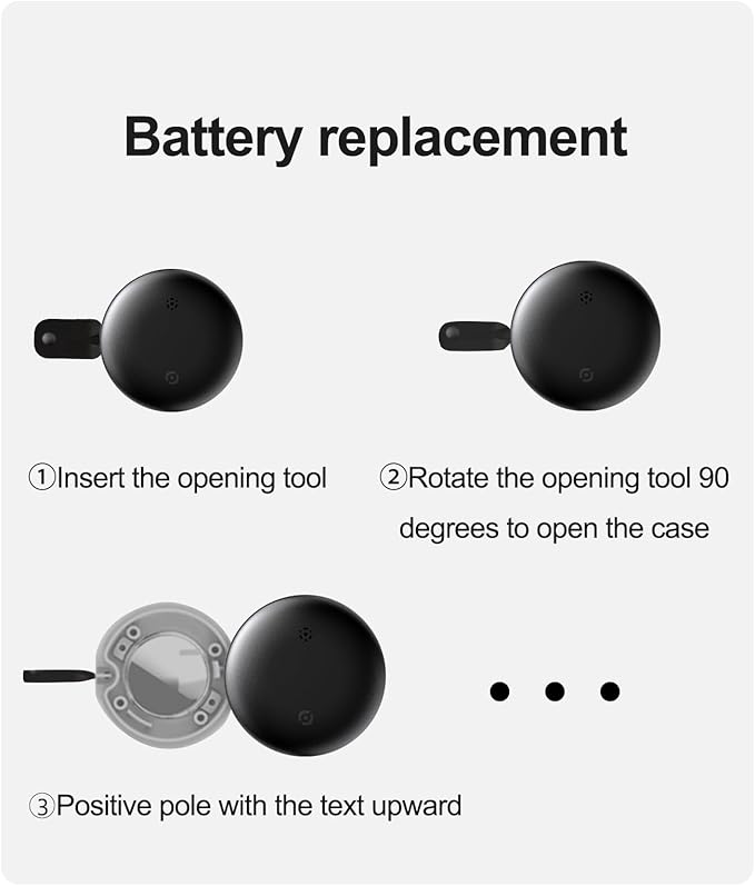 GPS Tracker for Cars （Only Android ） Strong Magnetic, No Monthly Fee, Waterproof, 365-Day Battery, Mini & Hidden Vehicle Tracker (Black 1 Set)