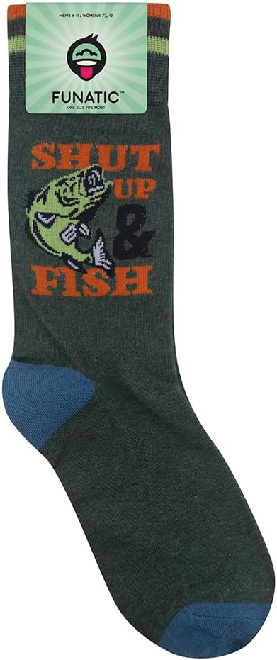 FUNATIC Funny Outdoor Themed Socks for Men Women - Novelty Gifts For Golfing, Fishing, Hunting, Bigfoot, Pickleball, and More