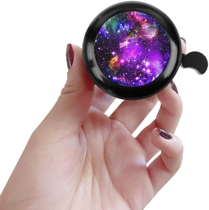 WIRESTER Black Aluminum Round Bike Bell, Classic Ring Bicycle Bell, Bike Accessories Bell Ring for Adults Kids Girls Boys