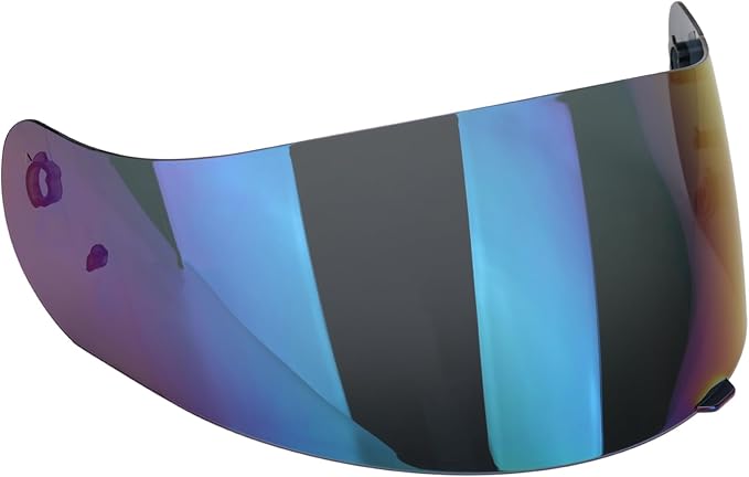 LKV HJ-09 Visor Replacement Face Shield Motorcycle Helmet Visor Anti-Scratch for CL-15 CL-16 CL-17 CL-SP CS-R1 CS-R2 CS-R3 FS-10 FS-15 IS-16 (Chrome Colourful)