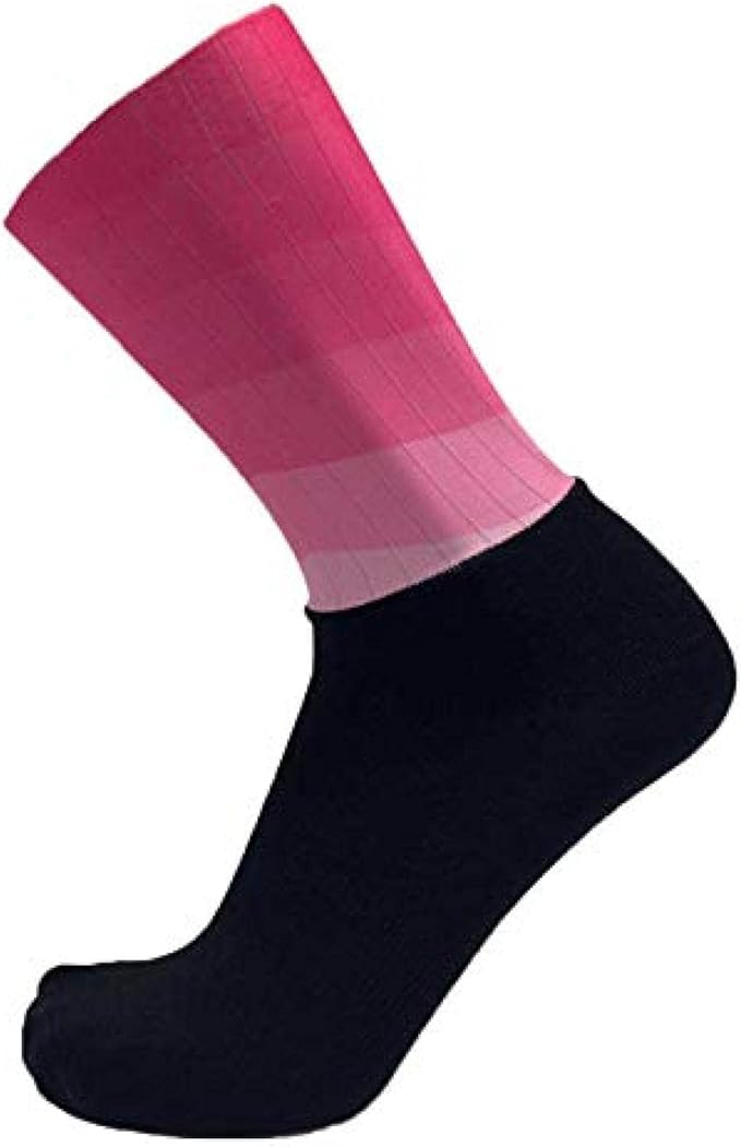 Aero Socks Cycling Aero Socks For Men Anti-Slip Silicone Aero White Line Cycling Sports Running Socks 6-11