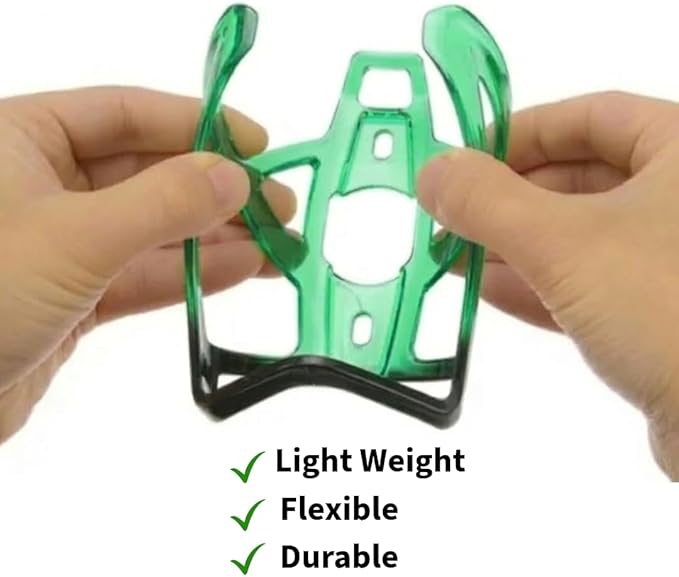 Bike Bell and Water Bottle Holder Set, Green Bicycle Accessories with Cool T-Rex Design, Decorative Handlebar Mount (Green)