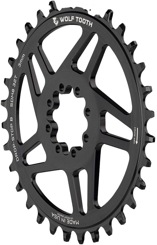 Wolf Tooth Direct Mount Chainring for SRAM 8-Bolt Raw Silver