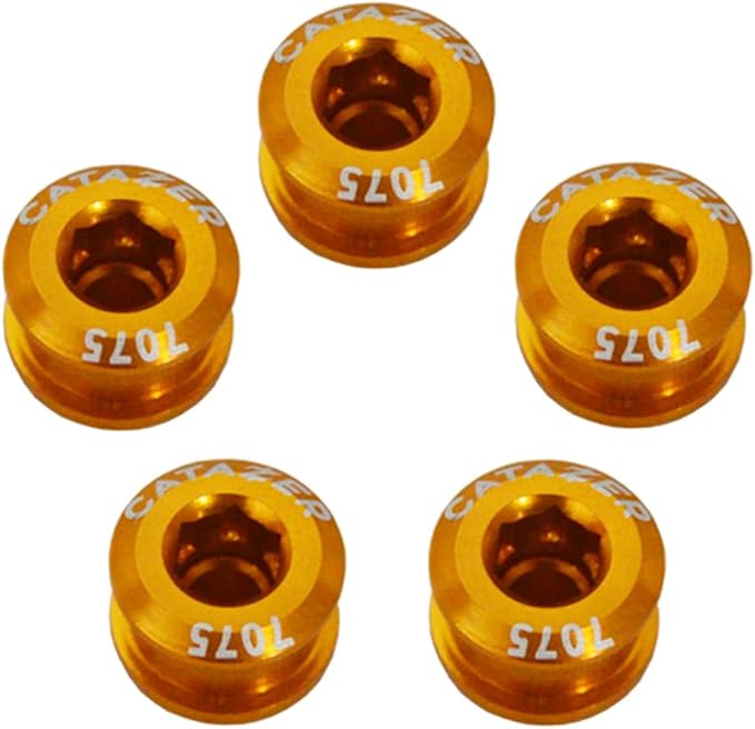 5 PCS 7075 Aluminum Alloy Single Chainring Bolts Double Chainring Bolts for Road MTB Bicycle Crankset