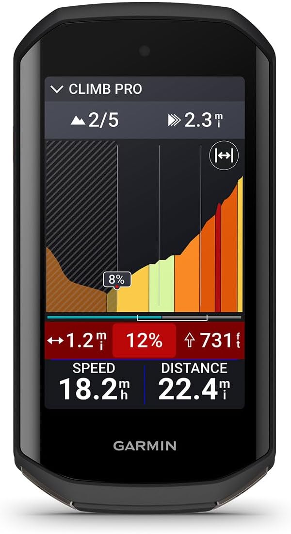 Garmin Edge 1050 Premium Cycling Computer Gift Box Bundle - Color Touchscreen, Built-in Speaker, Group Ride, Road Alerts with PlayBetter Silicone Case (Gray), Screen Protectors, Wall Adapter & Case