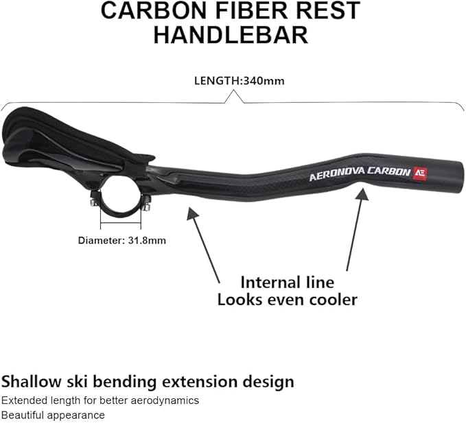 aerobars for road bike aero bars tt rest bullhorn aerobar and triathlon aerobars red 340mm 3k Glossy bicycle accessories clip on aero bars bike resting handle bars