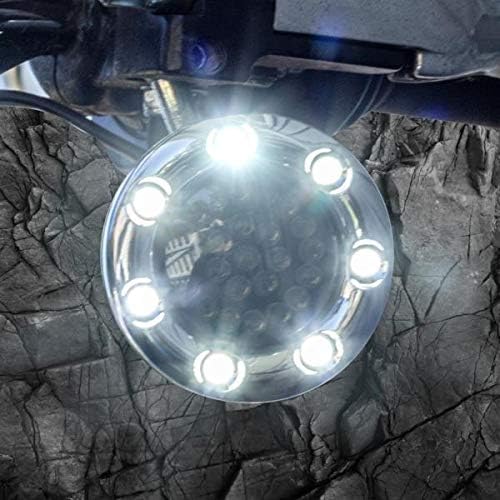 Eagle Lights 2 Inch Infinity Beam Front and Rear LED Turn Signal Kit w/Running LED Light Ring Covers for Harley Davidson® Motorcycles - Chrome / 1157 Front / 1157 Rear