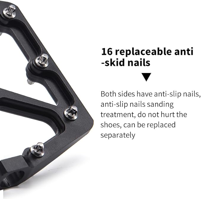 SAVADECK Mountain Bike Pedals, MTB Pedals Bicycle Lightweight, Flat Pedals Aluminum 9/16" Platform with Sealed Bearing for Road Mountain MTB Bike