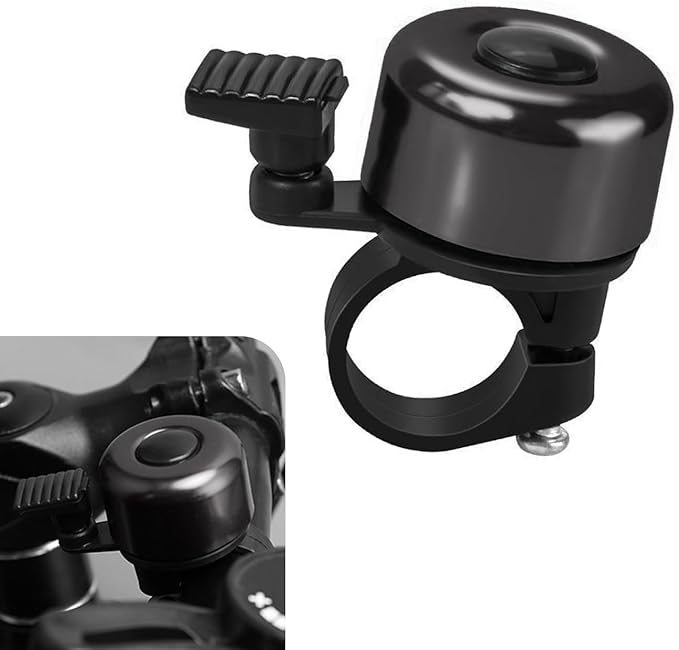 1 PC Bike Bells, Aluminum Bike Bell for Kids Loud Crisp Bicycle, Universal Cycling Accessories, Suitable for Adults and Children (Black)