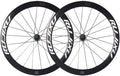 700C Road Bike Wheelset C/V/Rim Brake with Carbon Hub 50mm Double Wall Bike Rims Front and Rear Wheels 8/9/10/11Speed Cassette 100/130mm QR 16H Front 21H Rear(Silver Hub)