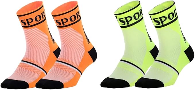 Cycling Socks Pro Mens Womens Riding Socks Bicycle Bike Sport Ankle Athletic Socks XC MTB BMX Black White Pink Blue Green
